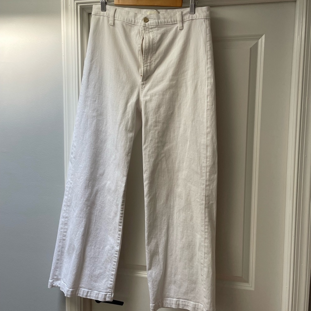 Favorite Daughter wise leg high rise white jeans